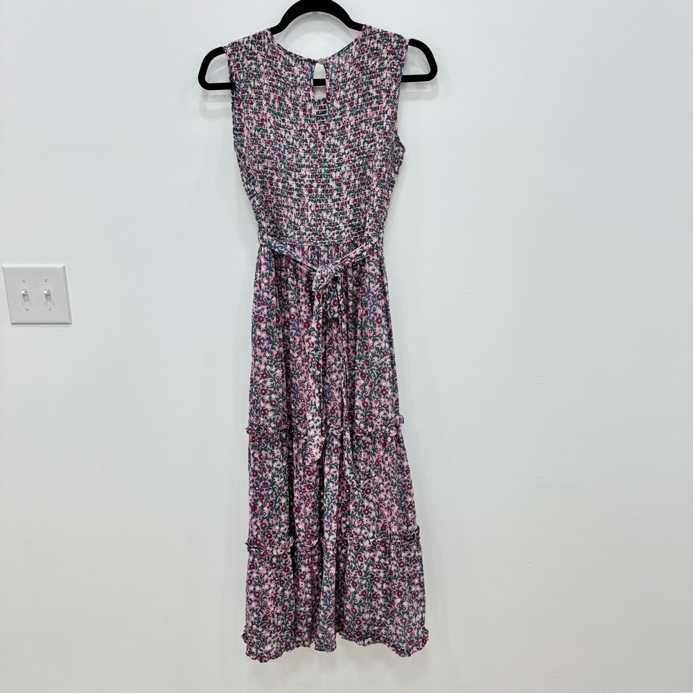 Tuckernuck Banjanan Smocked Tiered Ruffle Isha Wild Scattered Dress Block Print - Picture 10 of 11